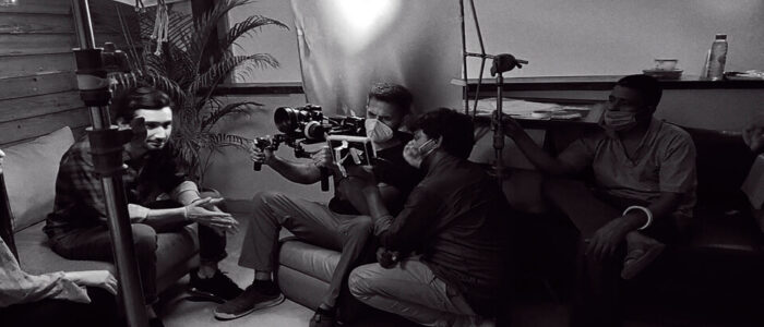 Production set Our DOP Jatin on set